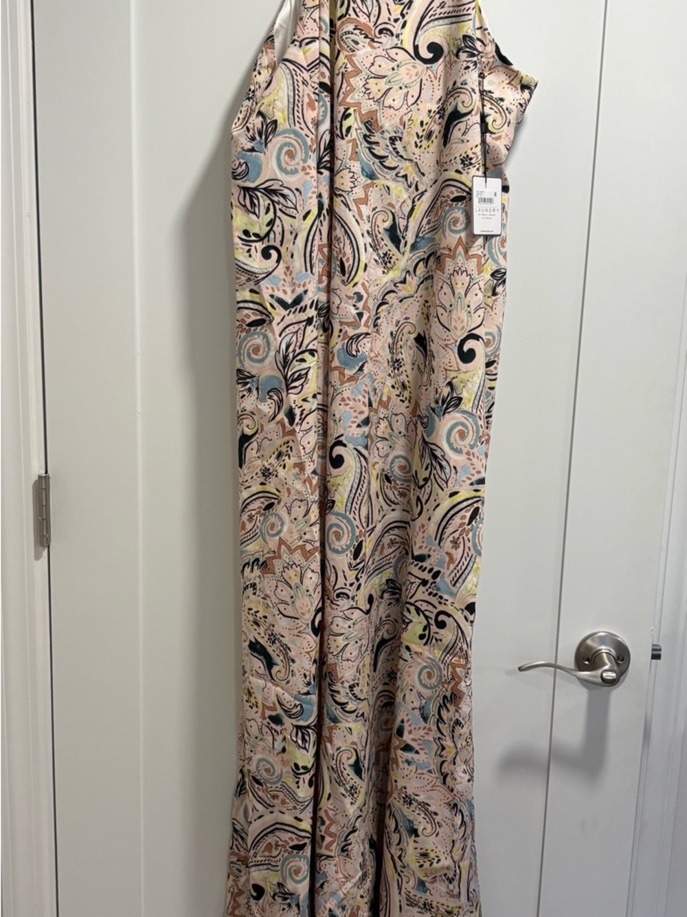 Paisley Print Sleeveless Maxi in Blush Multi